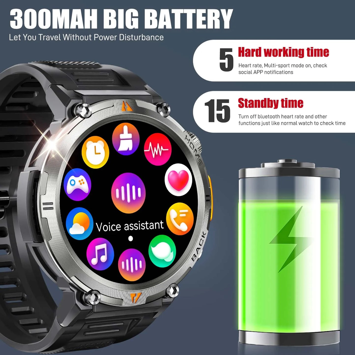 New KE3 Bluetooth Smart Watch Men Full