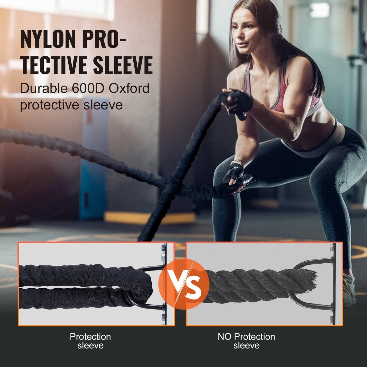 VEVOR Battle Rope Polyester Exercise Rope