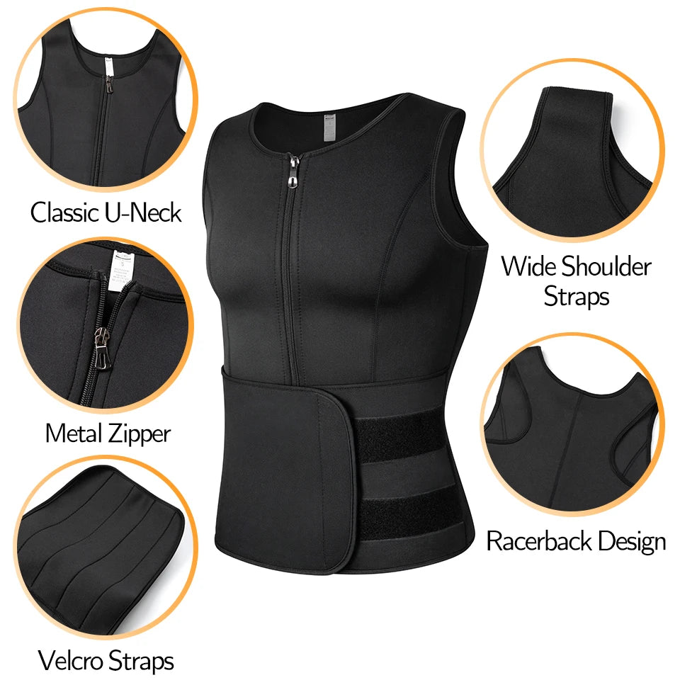 Men Waist Trainer Vest Corset Shaper