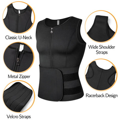 Men Waist Trainer Vest Corset Shaper
