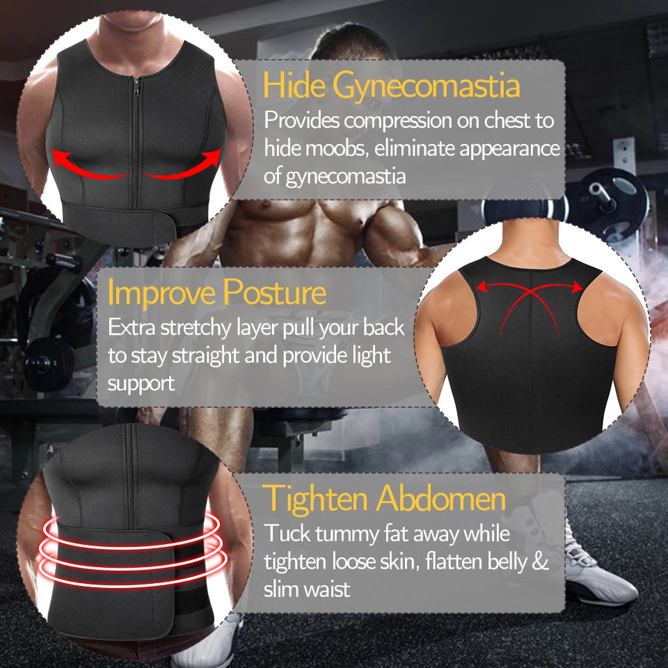Men Waist Trainer Vest Corset Shaper