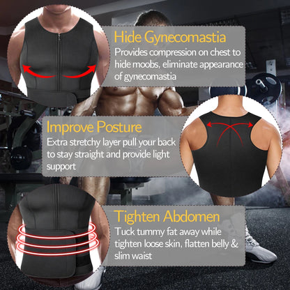 Men Waist Trainer Vest Corset Shaper