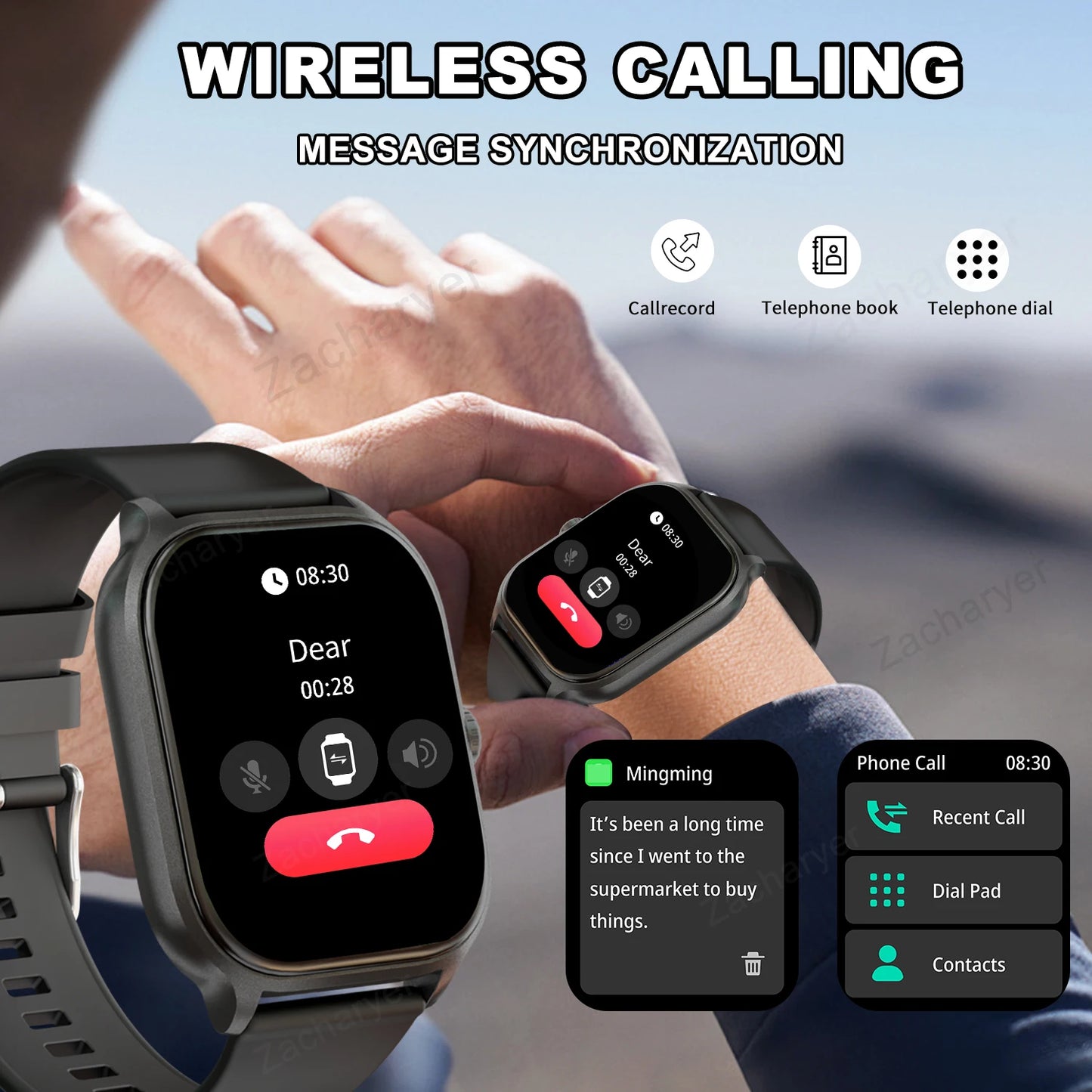 Smart watch, wireless calling/dial, multi-Sport mode
