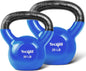 Blue Kettlebell Set, Vinyl Coated Weights