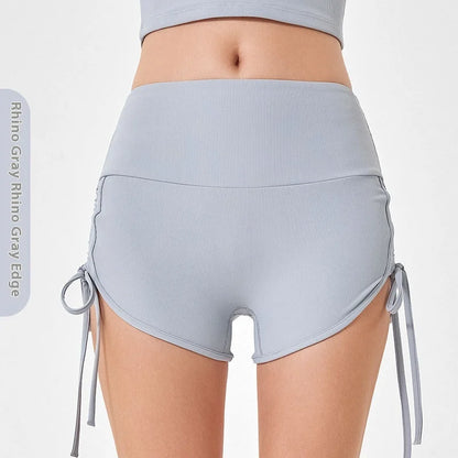 Women's Thin Drawstring Sports Yoga Shorts