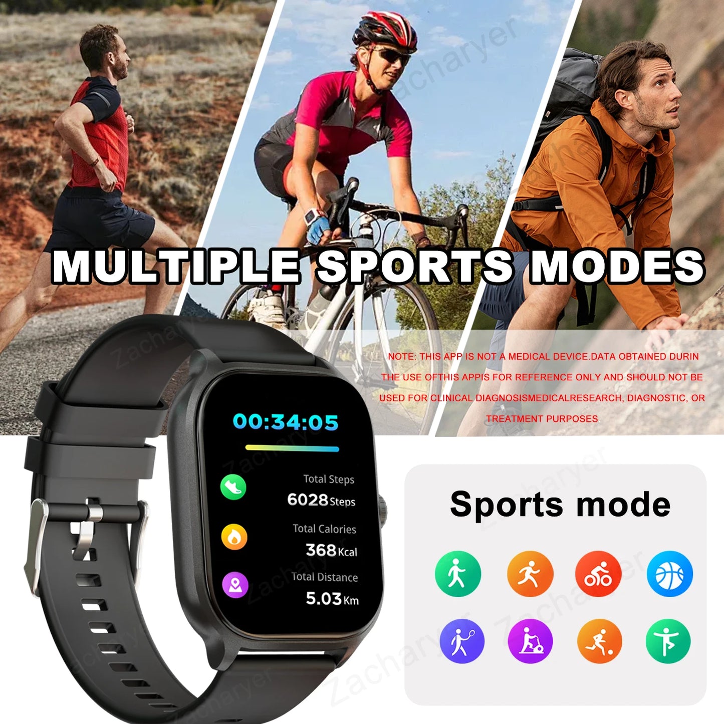 Smart watch, wireless calling/dial, multi-Sport mode