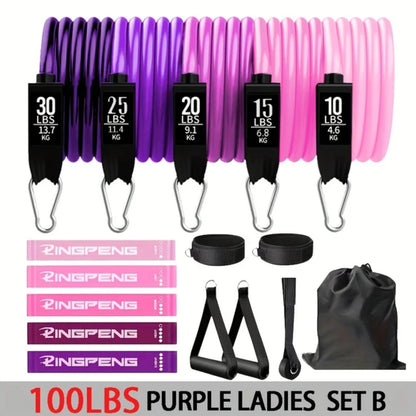 16Pcs Resistance Bands Set  Women