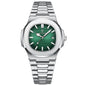 Luxury Classic Man Watches Luminous Date Stainless Steel Square Quartz Male Clock Waterproof Watch for Men Reloj +Box