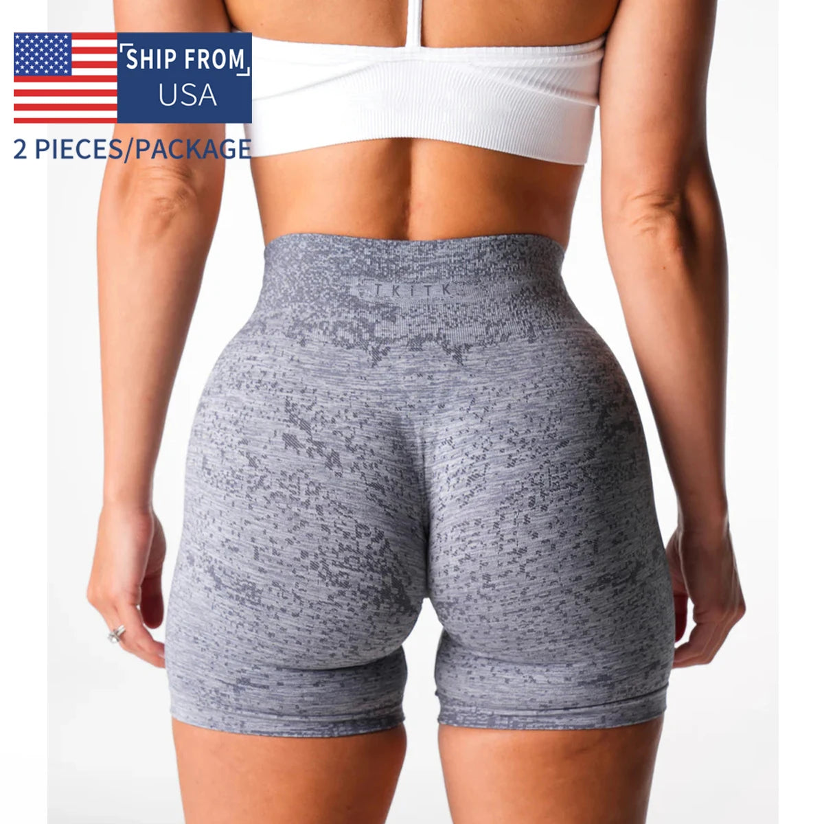 2Pcs Seamless Shorts