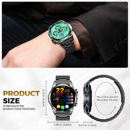 EIGIIS New Smart Watch KE6 1.43" AMOLED Display Men Black Sports Watch KE Series Bluetooth Call Health Monitor IP68 Waterproof