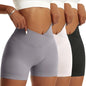 3 Pieces Women Solid Peach Hip Shorts