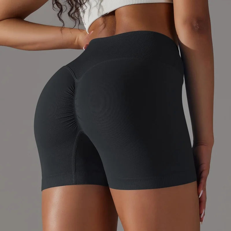 3 Pieces Women Solid Peach Hip Shorts