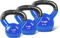 Blue Kettlebell Set, Vinyl Coated Weights