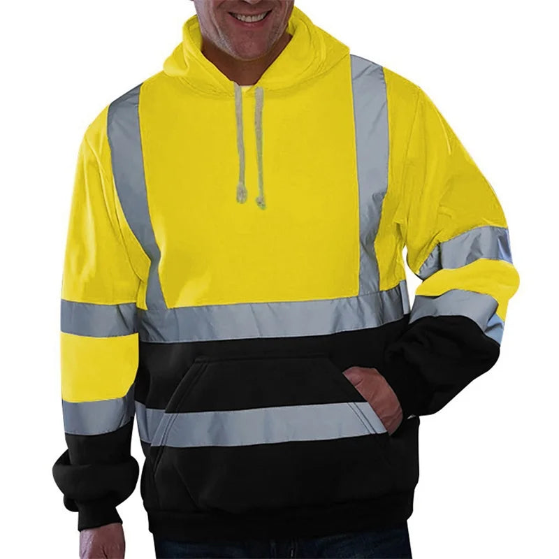 Men s Winter Reflective Hoodie Sweatshirts