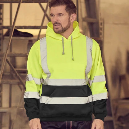 Men s Winter Reflective Hoodie Sweatshirts