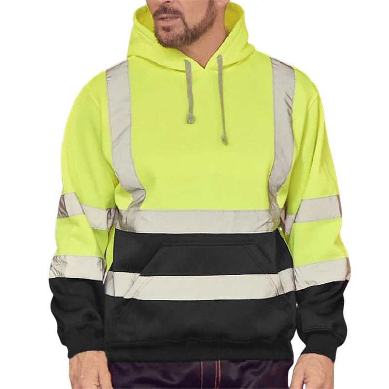 Men s Winter Reflective Hoodie Sweatshirts