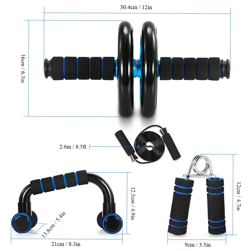 New 5 In 1 Abdominal Fitness Wheel Indoor Sports