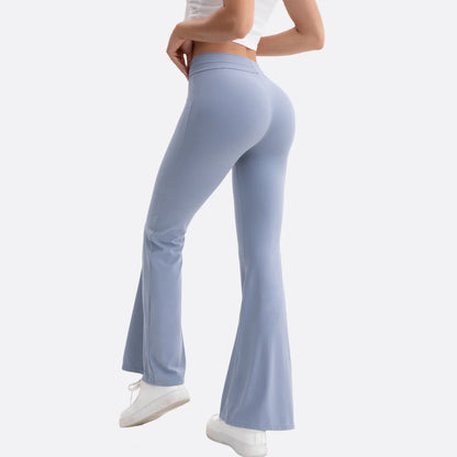 3pcs Women's High-Waisted Yoga Workout Flare Leg Pants Waistband drawstring,Breathable Stretchy,No Perspective Exercise