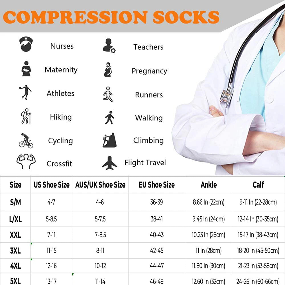3 Pairs Compression Socks