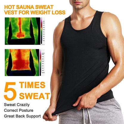Men Sweat Workout Tank Top Shaper