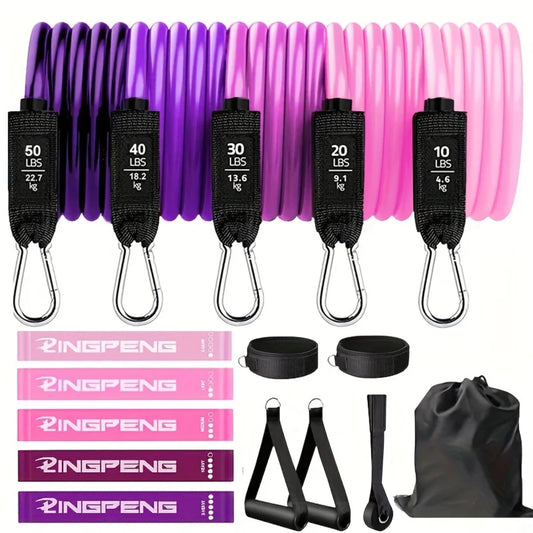 16Pcs Resistance Bands Set  Women