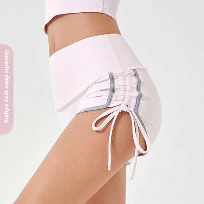 Women's Thin Drawstring Sports Yoga Shorts