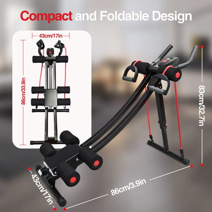 GIKPAL Foldable Ab Workout Machine LCD Display