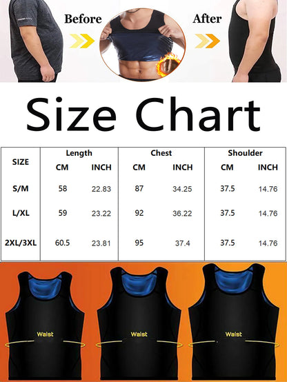 Men Sweat Workout Tank Top Shaper