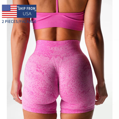 2Pcs Seamless Shorts