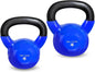 Blue Kettlebell Set, Vinyl Coated Weights